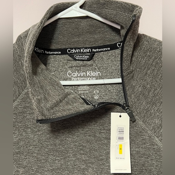 NWT Calvin Klein SWEATER Performance FLEECE Funnel Neck MEDIUM - Picture 2 of 10